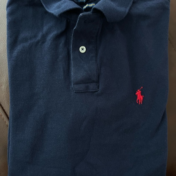 Polo Ralph Lauren Shirt - Large - Custom Slim Fit -Navy Blue - Picture 4 of 8